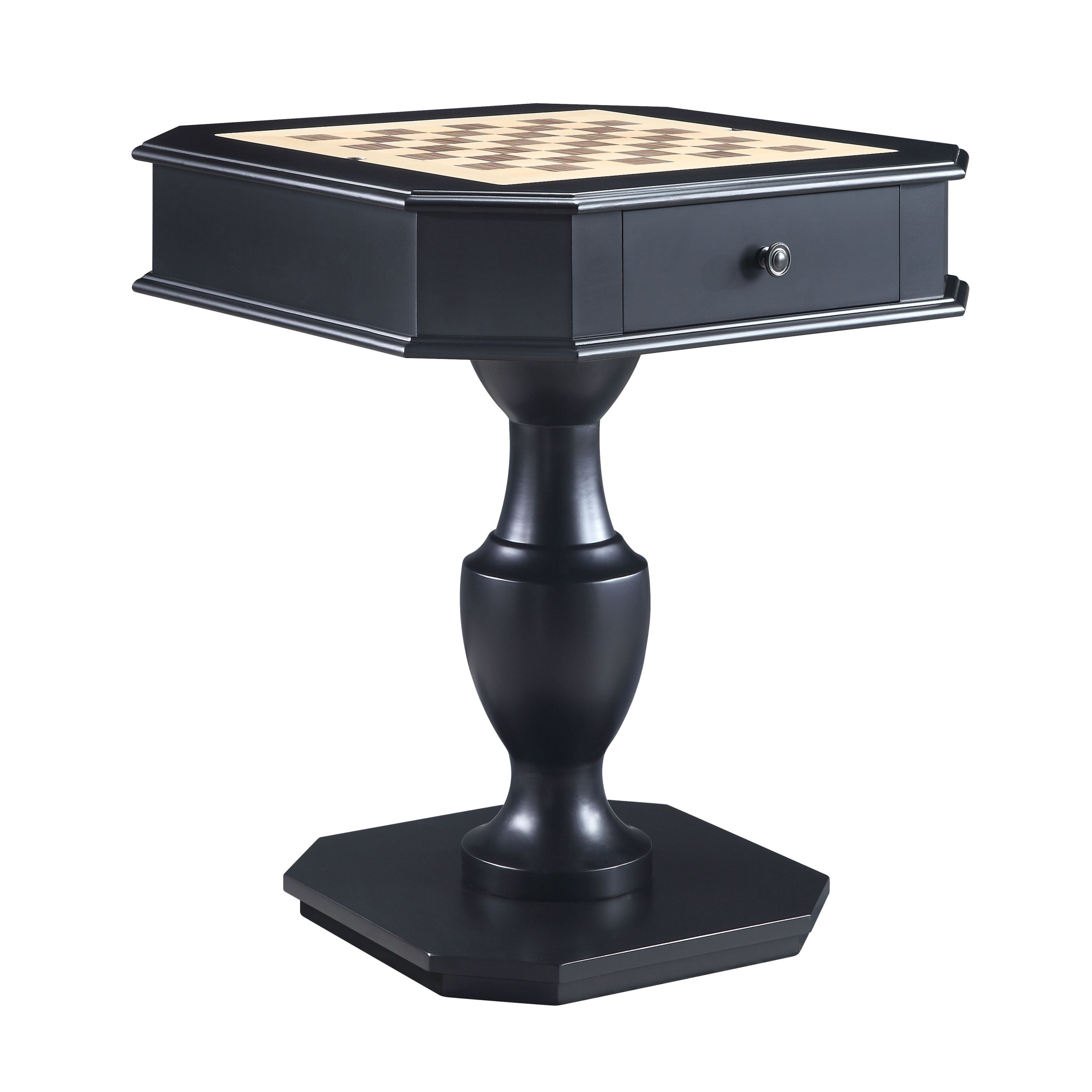 Galini Black Finish Game Table | Premium Home Decor - Grand Goldman