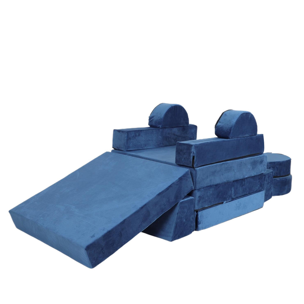 Stylish 14pcs Kids Sofa Modular Play Couch,Child Sectional Sofa to Boost Creativity,Boys and Girls DIY Creativing Playroom Co