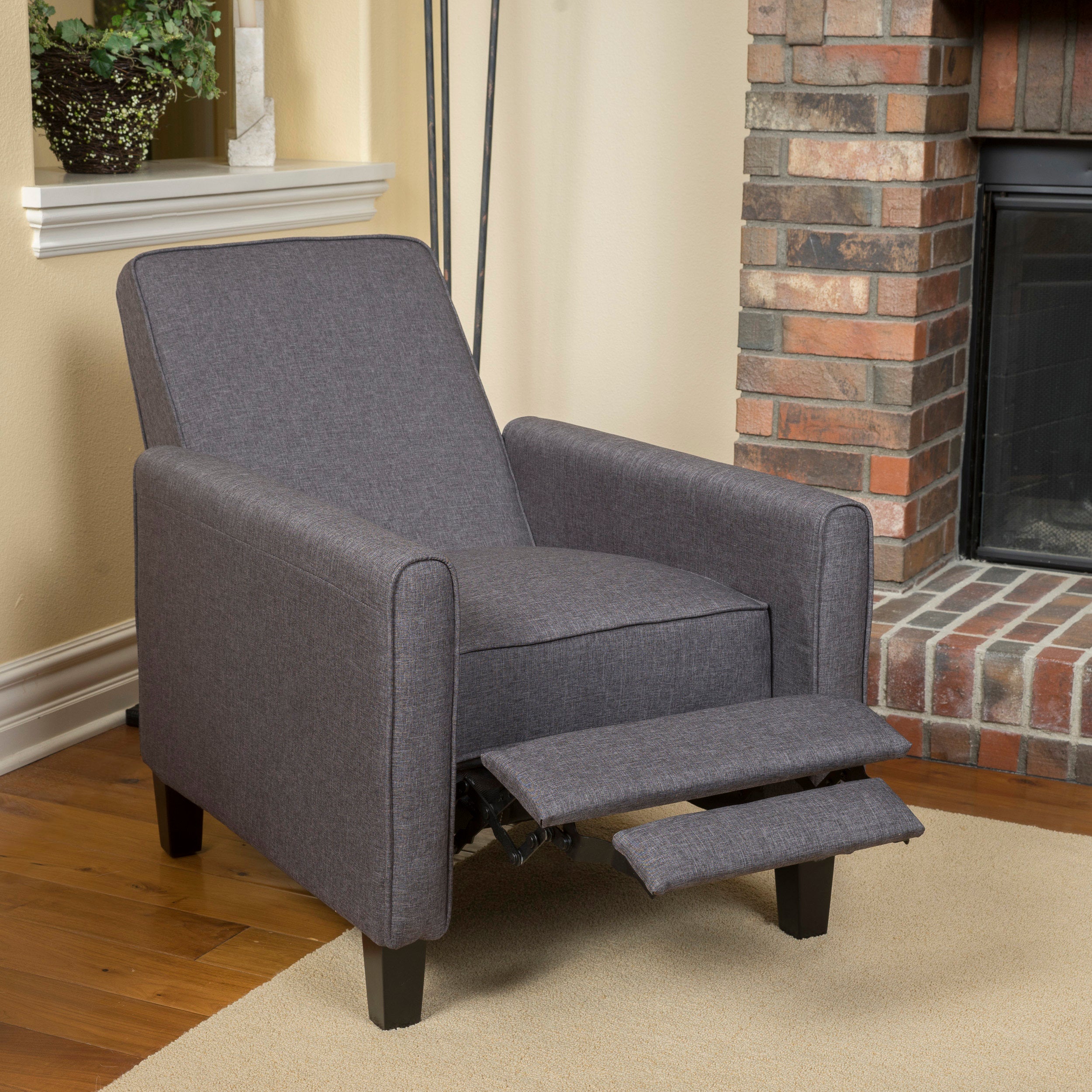 Smoke Fabric Push Back Chair for Elegant Home Décor - Grand Goldman Shop