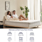 Full Size Mattress,12 Inch Hybrid Full Mattress in a Box with Memory Foam and Pocket Spring for Pressure Relief & Comfort Sleep & Zoned Support, Medium Firm,CertiPUR-US & OEKO-TEX - Grand Goldman Shop