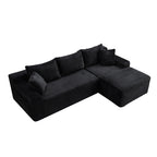 106.3' Cloud Modular Sectional Sofa Couch with L-Shape Chaise,Modern Minimalist Upholstered Couches for Living Room Bedroom,Deep Seat Corner Couch,No Assembly Required - Grand Goldman Shop