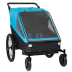 2 in 1 Kids Bike Trailer and Stroller for 1 to 2 Children, Jogging Function, Foldable Compact Storage with Universal Bike Hit