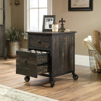 File Pedestal with Smooth-Glide Drawer, Dark Oak finish | Premium Home Decor - Grand Goldman