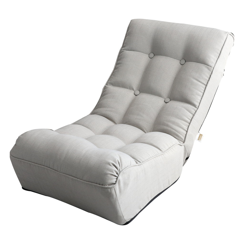 Adjustable Gray Metal Reclining Chair for Living Room and Balcony - Grand Goldman Shop