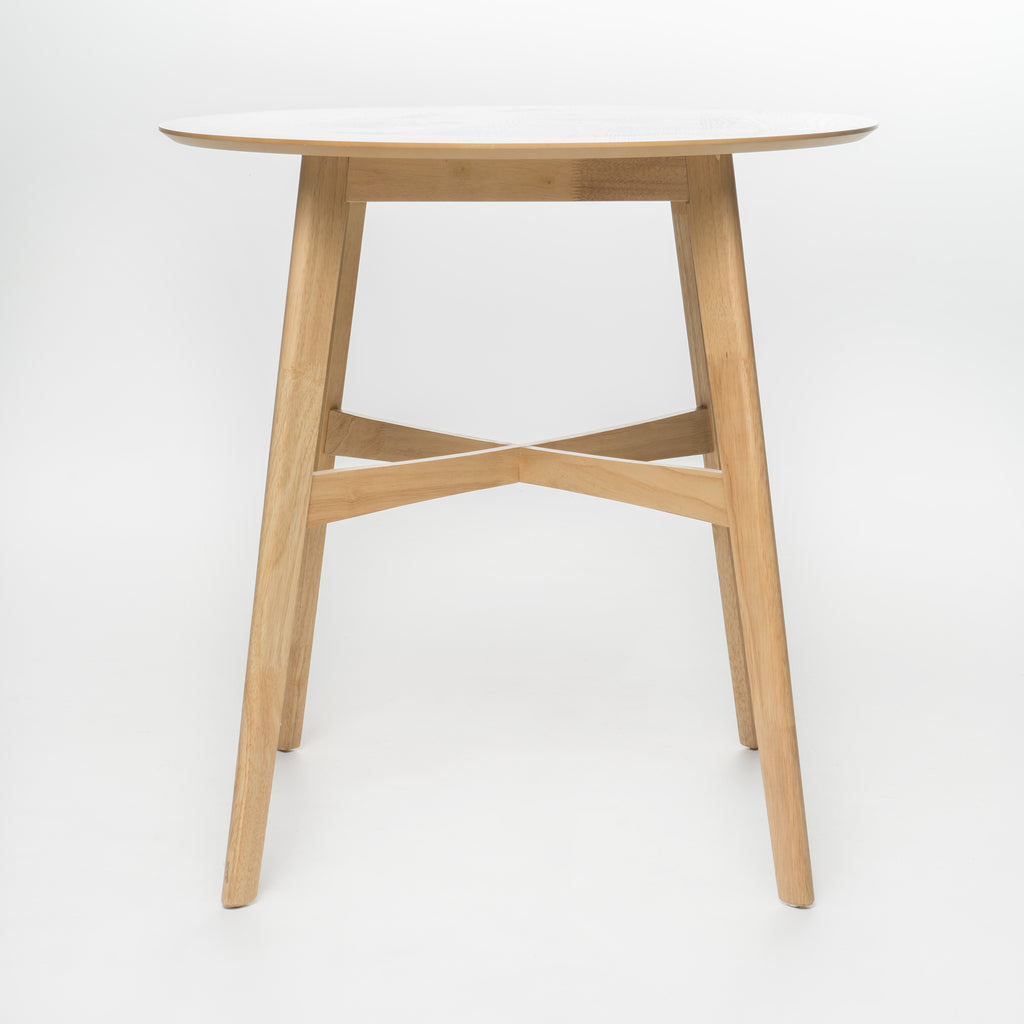 Wood Counter Height Round Dining Table, Natural Oak Finish, 35.4'D x 35.4'W x 36'H - Grand Goldman Shop