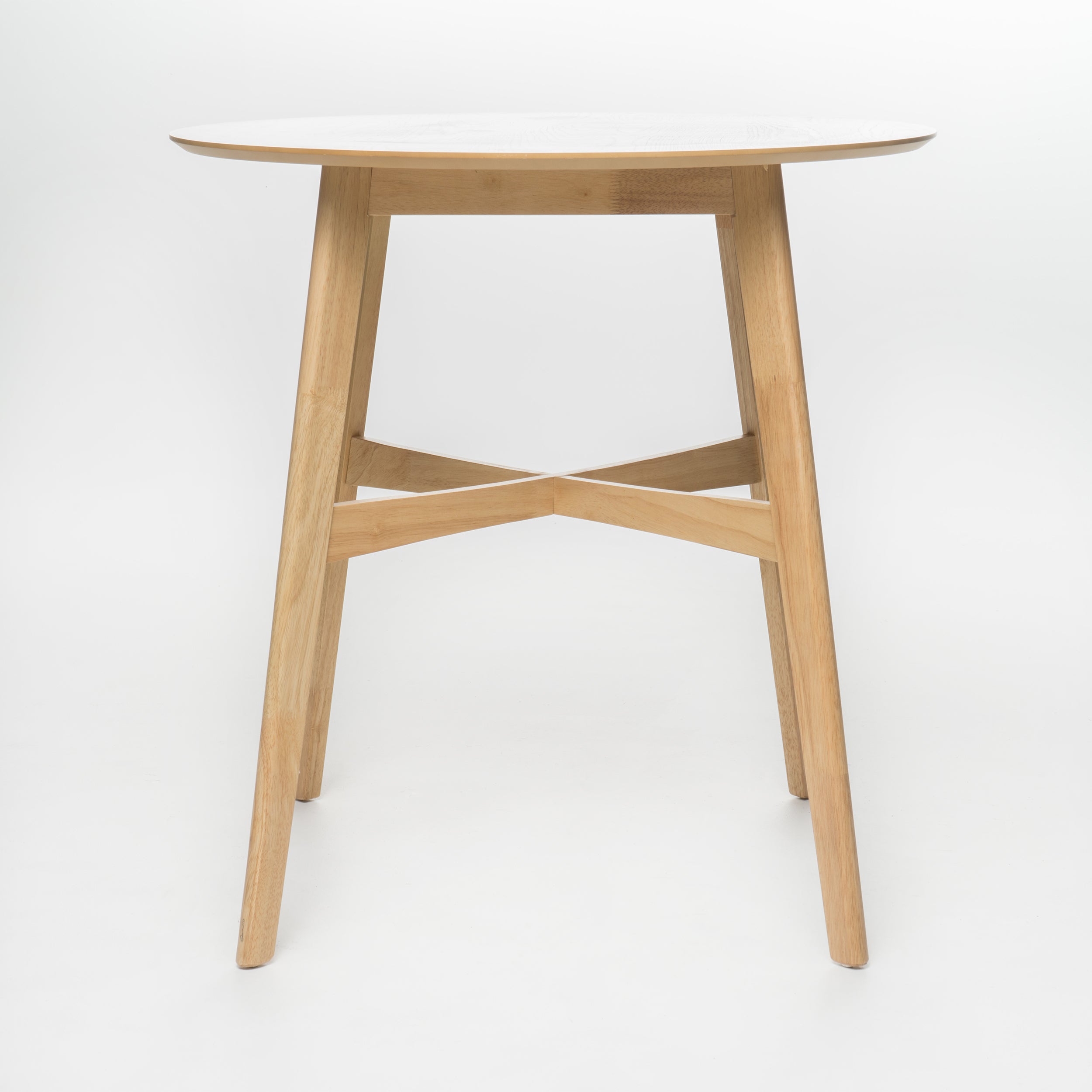 Wood Counter Height Round Dining Table, Natural Oak Finish, 35.4'D x 35.4'W x 36'H - Grand Goldman Shop