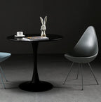 Modern Round Dining Table, ∅31.5'' Kitchen Dining Room Furniture, Coffee Table, Leisure Table, Living Room Table, Dining Table, Kitchen Table, Oval Dining Table (BLACK) - Grand Goldman Shop