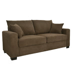 69-inch Two-Seater Sofa with Textured Fabric, Comfortable Upholstered Couch in , Wood and Fabric Frame with Sturdy Plastic Legs for Living Room, Apartment, Office - Grand Goldman Shop