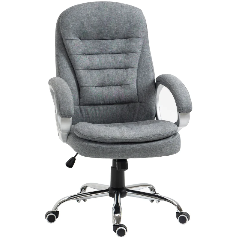 High Back Home Office Chair Executive Computer Chair with Adjustable Height,  Gray | Premium Home Decor - Grand Goldman