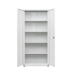 High Storage Cabinet with 2 Doors and 4 Partitions to Separate 5 Storage Spaces, Home/ Office Design | Premium Home Decor - G
