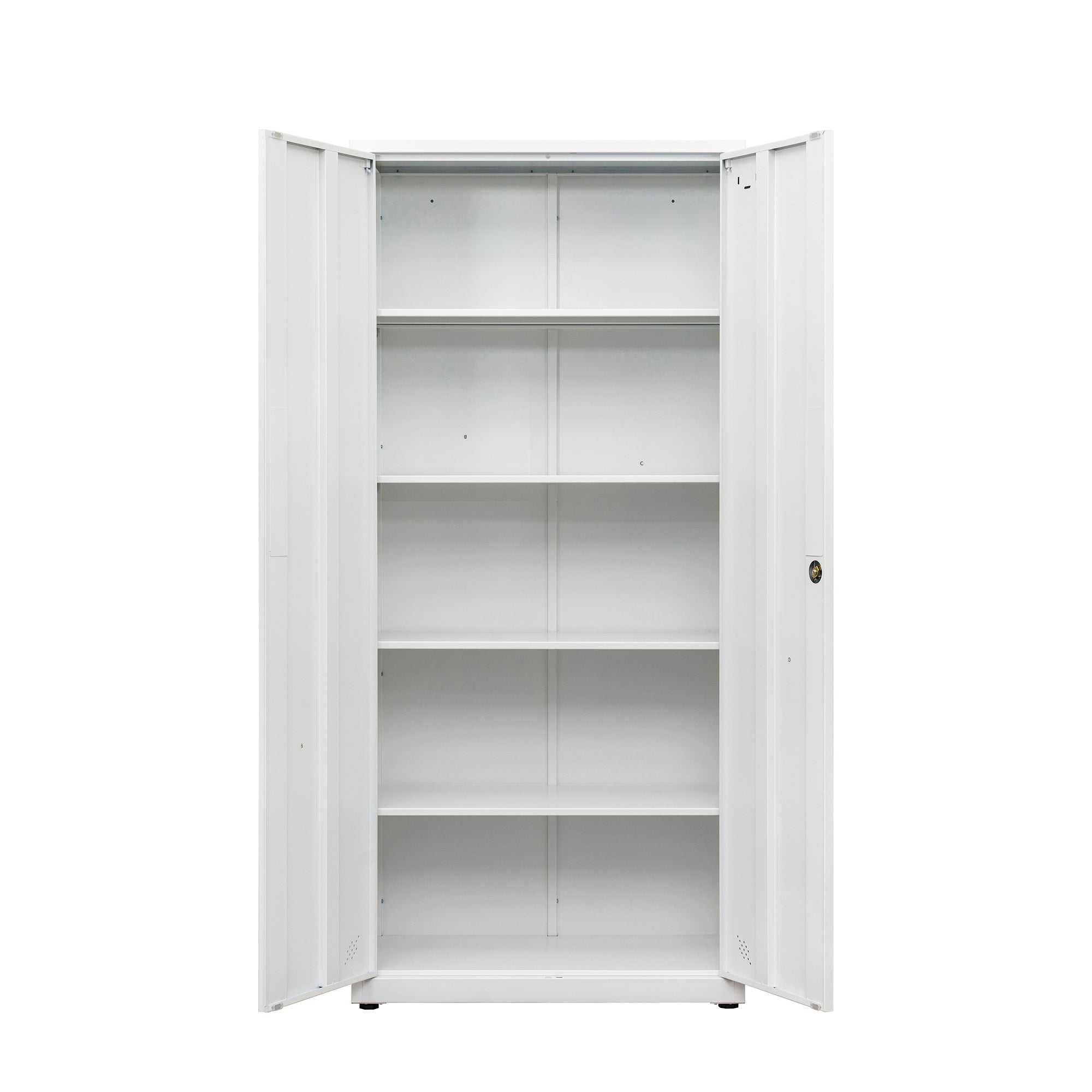 High Storage Cabinet with 2 Doors and 4 Partitions to Separate 5 Storage Spaces, Home/ Office Design | Premium Home Decor - G