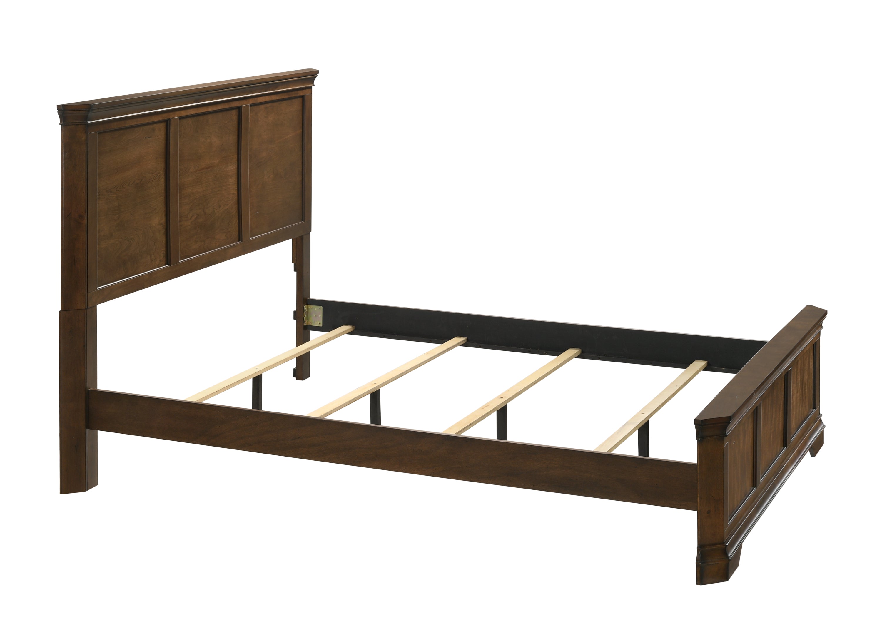 Maderne Traditional 3-Piece Wood Bedroom Set with Queen Size Panel Bed and Two Nightstands - Grand Goldman Shop