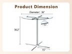 Round glass bar high table, 36 inch round bar table, tempered glass tabletop, sturdy silver chrome plated four column support, suitable for transparent round bar tables in small spaces, kitchens - Grand Goldman Shop