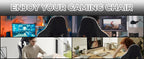 Gaming Chair with Footrest, Ergonomic Computer Chair with Headrest and Lumbar Support, Breathable Material Height Adjustable 