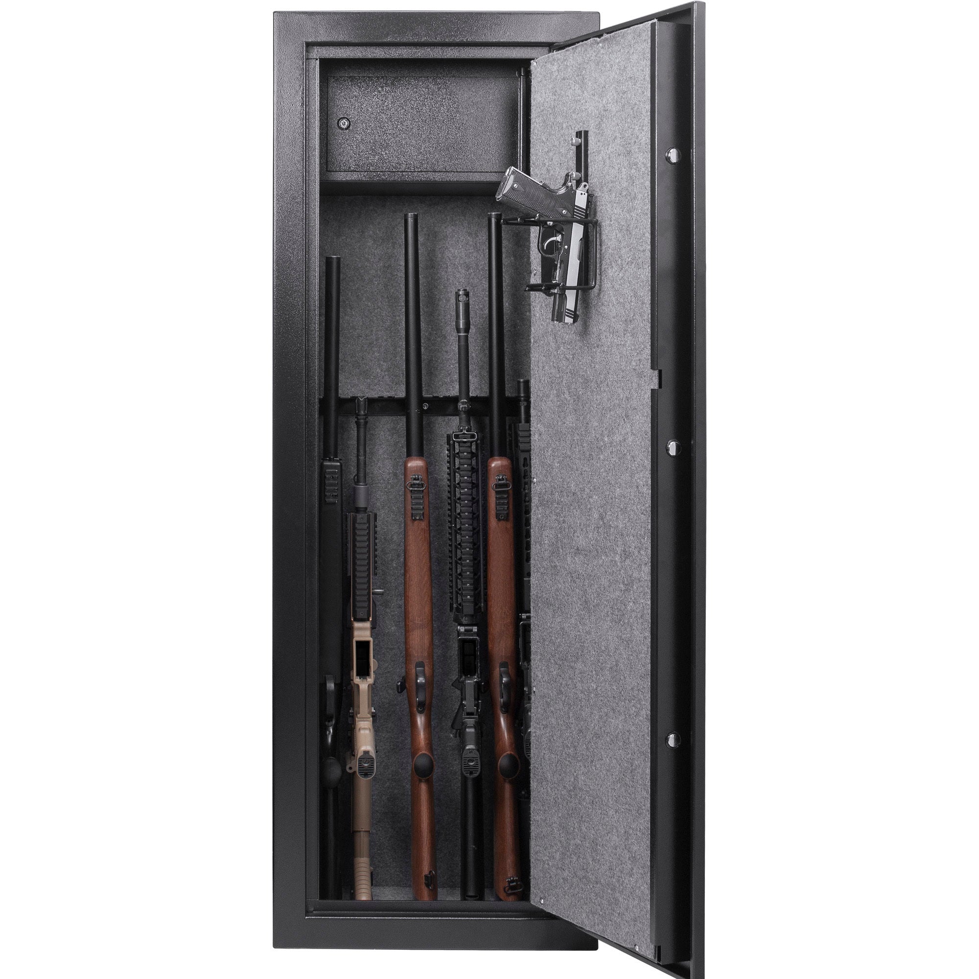 Black Steel 7.87 Cubic Ft Keypad Rifle Safe with Advanced Locking Mechanism - Grand Goldman