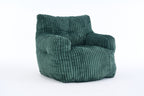 010-Soft Fluffy Corduroy Fabric Bean Bag Chair Filled With Memory Sponge,Green - Grand Goldman Shop