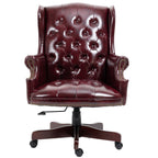 Executive Office Chair  Comfortable Desk Chair - Ergonomic Design - Thick Padded Seat and Backrest - PU Leather Desk Chair wi