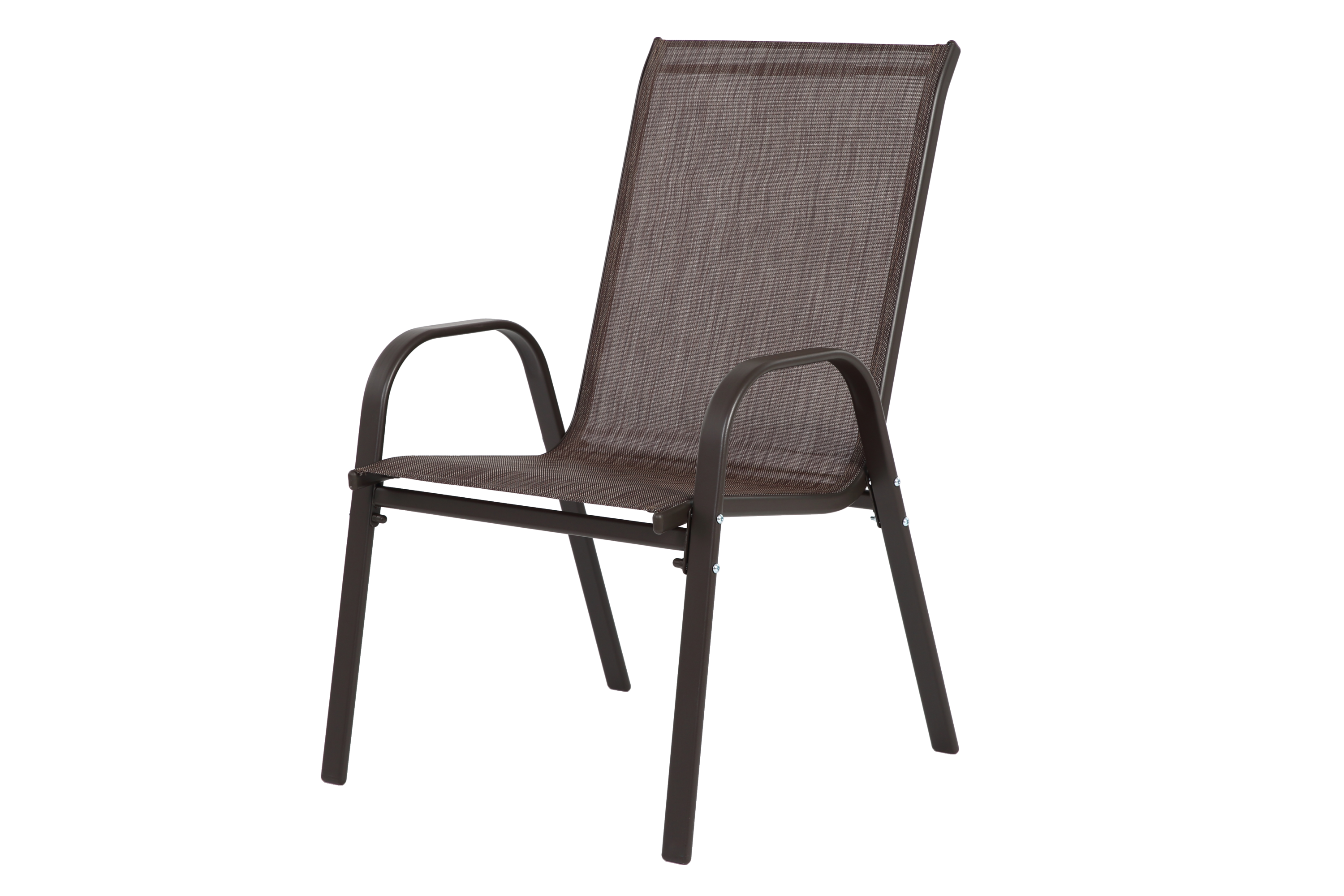 8 Piece Patio Chairs, Outdoor Camping Chairs with Breathable Textilene Fabric, Set of 2 Garden Chairs with Armrest High Backr