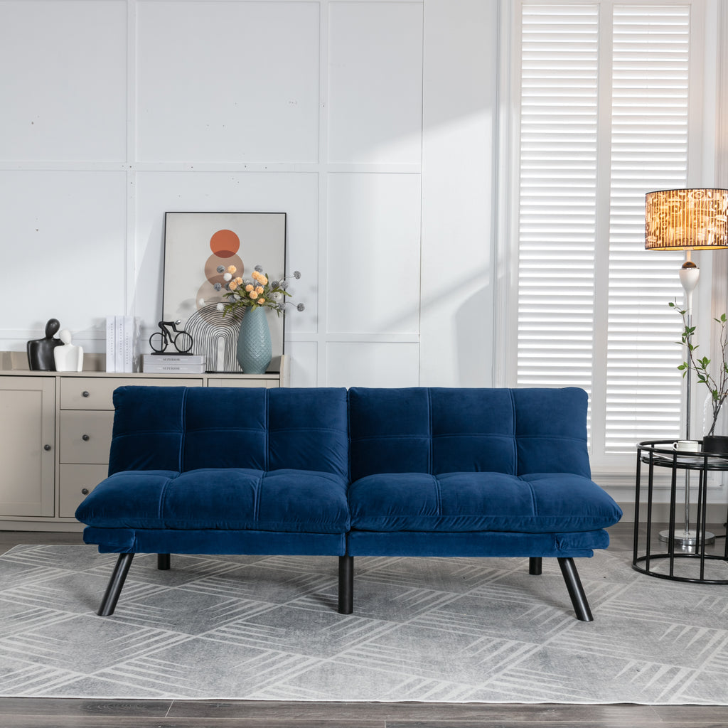 Navy Blue Convertible Folding Modern sofa Bed - Grand Goldman Shop