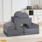 14 PCS Modular Kids Play Couch, Child Sectional Sofa, Versatile Toddler Soft Building Blocks Sofa Playset for Playroom Bedroo