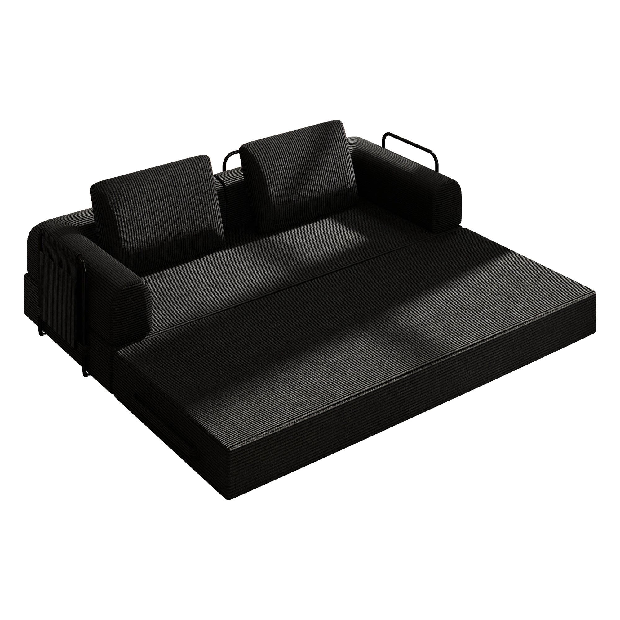 78 Inch Convertible Sleeper Sofa Bed, Futon Boneless Couch Lounge Loveseat with Pull Out Bed, No Assembly Required - Grand Goldman Shop