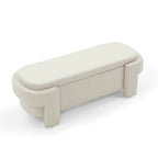 Linen Fabric Upholstered Bench with Large Storage Space for the Living Room, Entryway and Bedroom,Beige,( 51.5''x20.5''x17'' ) - Grand Goldman Shop