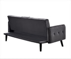 72' Velvet Convertible Sofa Bed with Cup Holders, Tufted Folding Futon Sleeper Couch, Mid-Century Modern 3 Seater for Small Spaces, 72' L x 34.6' D x 31' H, Dark Grey - Grand Goldman Shop
