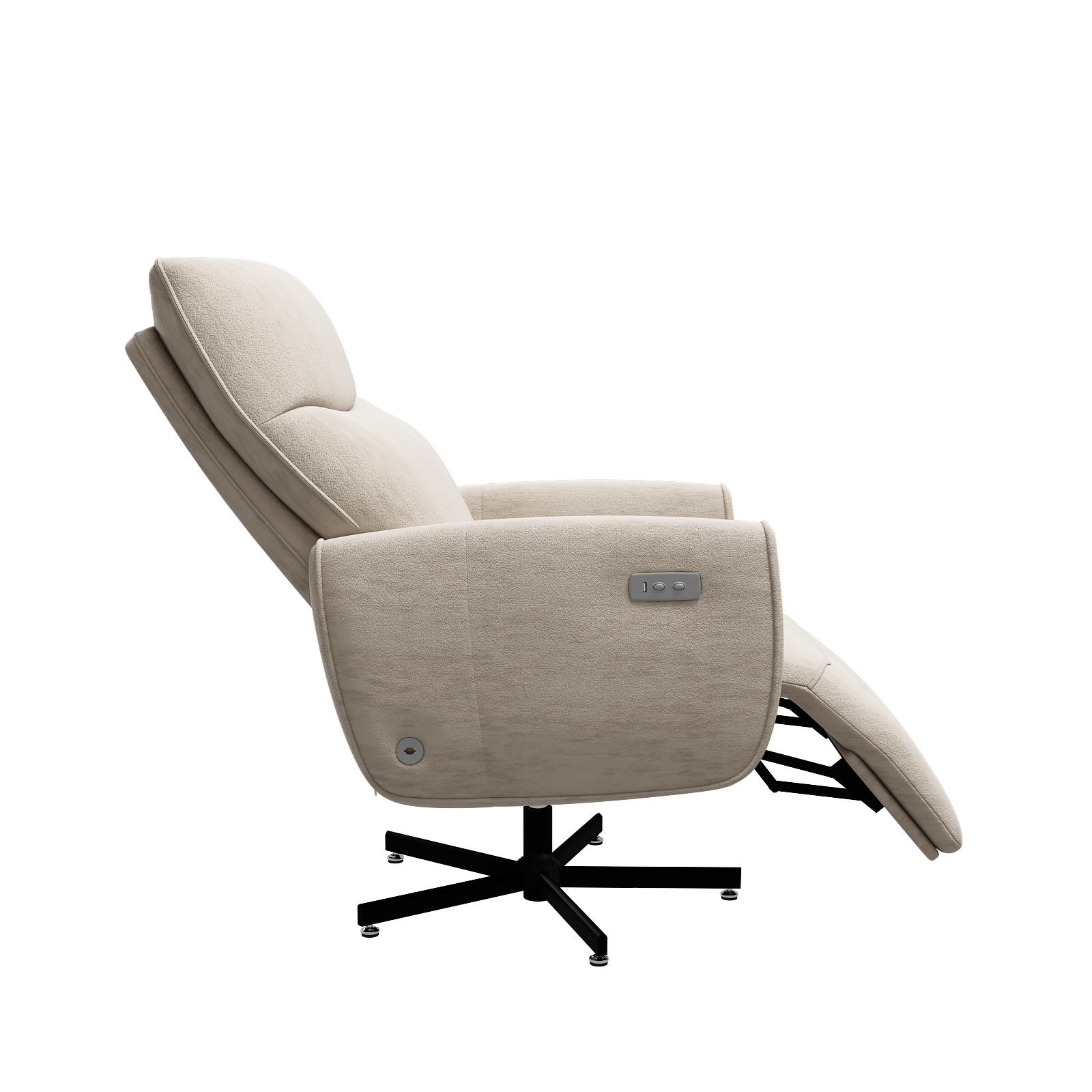 Power Swivel Recliner Chair, Electric Reclining with USB & Type-C Charging, 360° Swivel Velvet Upholstered Accent Chair, for 