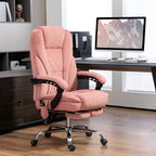 Vinsetto Massage Office Chair with Foot Rest, Executive Office Chair with 6 Vibration Point and Heat, Reclining Computer Chai