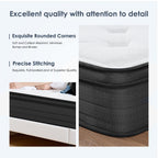 Queen Size Mattress,12 Inch Hybrid Mattress, Individually Pocketed Innerspring, Medium Firm - Grand Goldman Shop