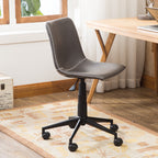 Cesena Faux Leather 360 Swivel Air Lift Office Chair, Antique Gray - Grand Goldman