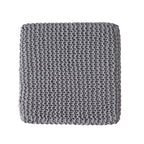 Chabani Indoor Modern Knitted Fabric Cube Pouf Ottoman - Grand Goldman Shop