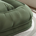 Green Upholstered Human Dog Bed with 5 Adjustable Positions, Foldable Lazy Sofa Bed for Adults and Pets, Includes 2 Soft Pillows for Bedroom, Living Room, Reading Corner - Grand Goldman Shop
