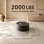 CLEAR Irregular Tempered Glass Chair Mat 36X47 INCH | Premium Home Decor - Grand Goldman