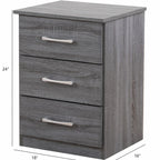 Chic Gray Contemporary Nightstand with Storage and Modern Design - Grand Goldman Shop