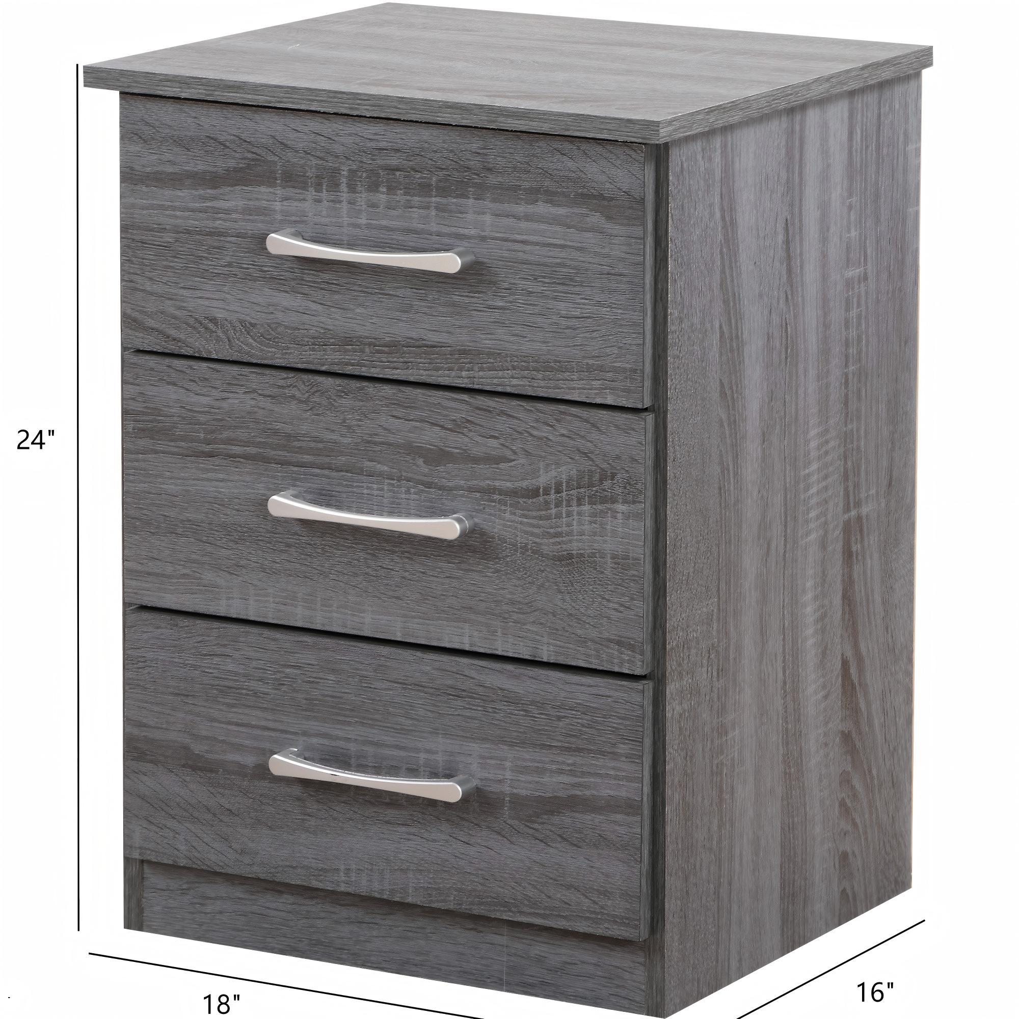 Chic Gray Contemporary Nightstand with Storage and Modern Design - Grand Goldman Shop
