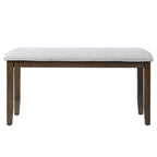 Upholstered Bench for Bedroom End of Bed,38-inch Entryway Bench for Living Room,Dining Bench with Padded Seat and Solid Wood Leg for Kitchen Bedroom,Indoor and Hallway (Bench, Beige+Brown) - Grand Goldman Shop