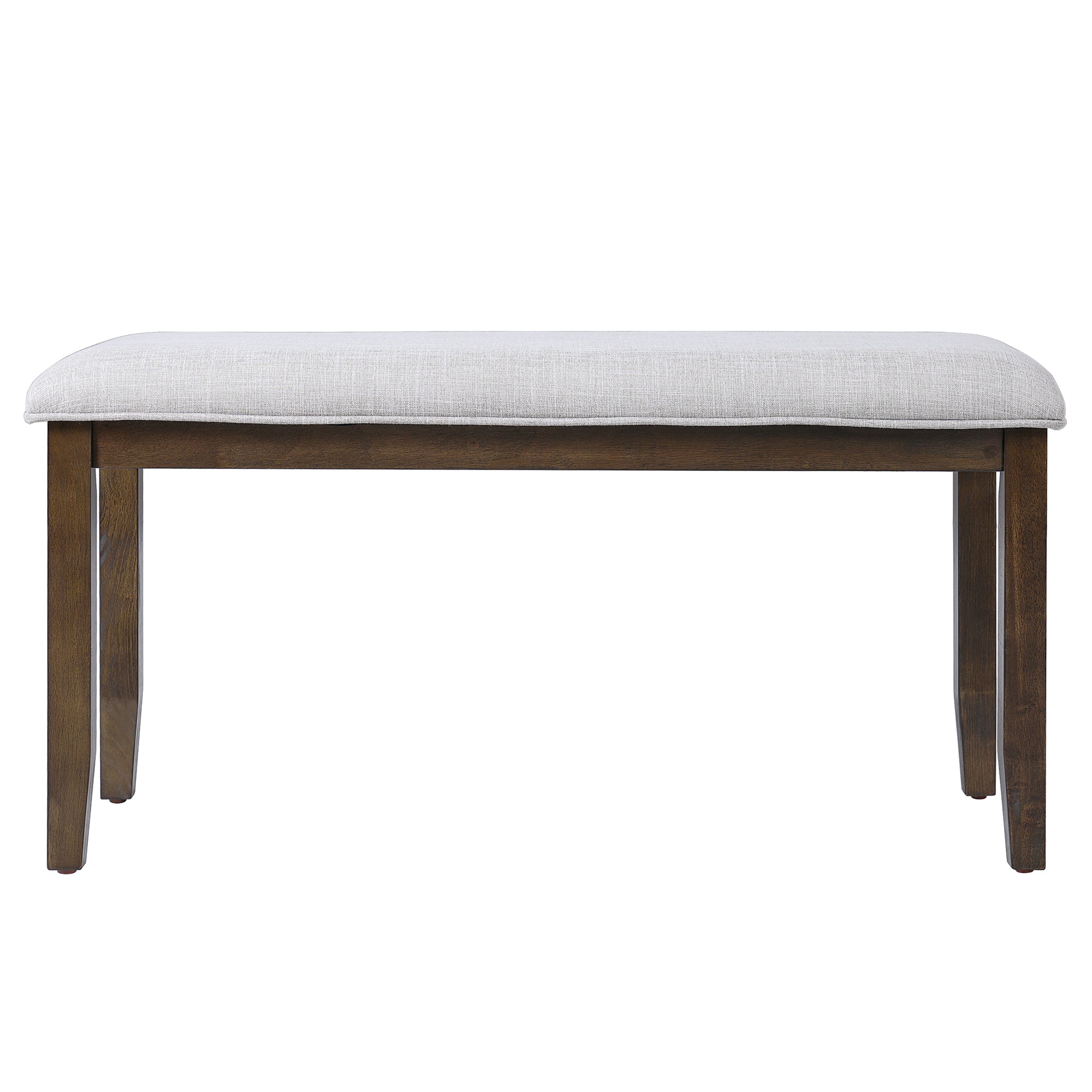 Upholstered Bench for Bedroom End of Bed,38-inch Entryway Bench for Living Room,Dining Bench with Padded Seat and Solid Wood Leg for Kitchen Bedroom,Indoor and Hallway (Bench, Beige+Brown) - Grand Goldman Shop