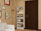 Behind The Door 69' Tall Bookcase with 4 Shelves and 5 hooks,  Space-Saving Narrow storage cabinet for Living Room, Children's Room, Study Room, Kitchen, Corridor-Antique White - Grand Goldman Shop