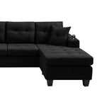 MEGA right sectional sofa with footrest, convertible corner sofa with armrest storage, living room and apartment sectional sofa, right chaise longue and grey - Grand Goldman Shop