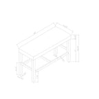 Marcello Brown Bar Bench - Grand Goldman Shop