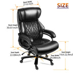 500lbs Big and Tall Office Chair for Heavy People Executive Office Chair with Wide Spring Seat Computer Desk Chair 360 Swivel