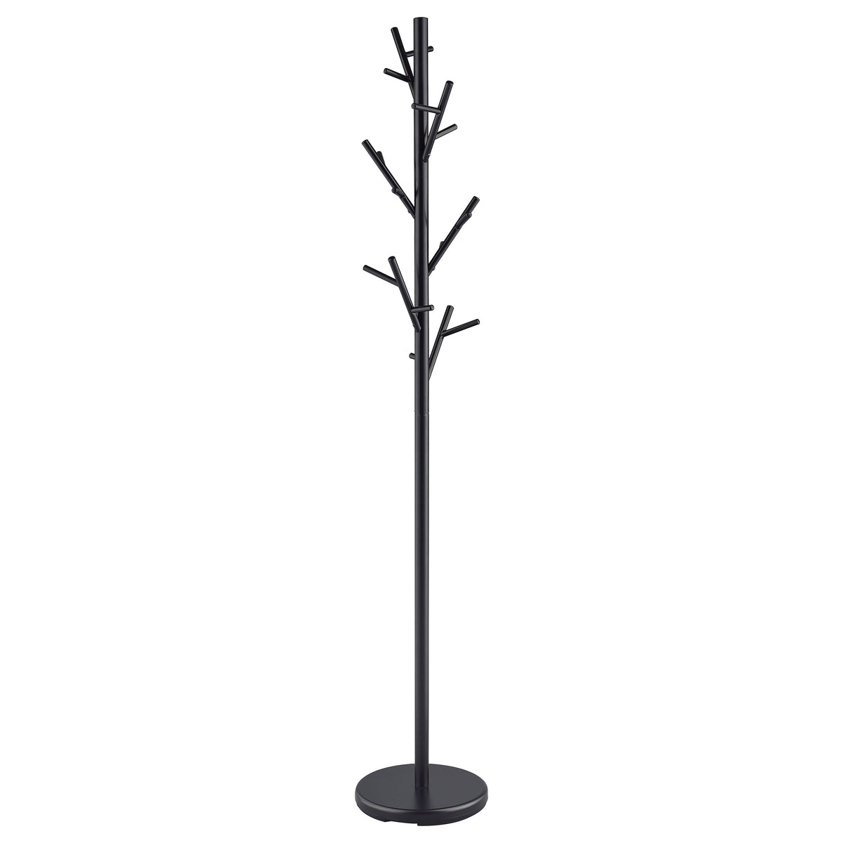 Black Tree Branch Style Coat Rack with 18 Hooks - Steel, 69.25in H - Grand Goldman Shop