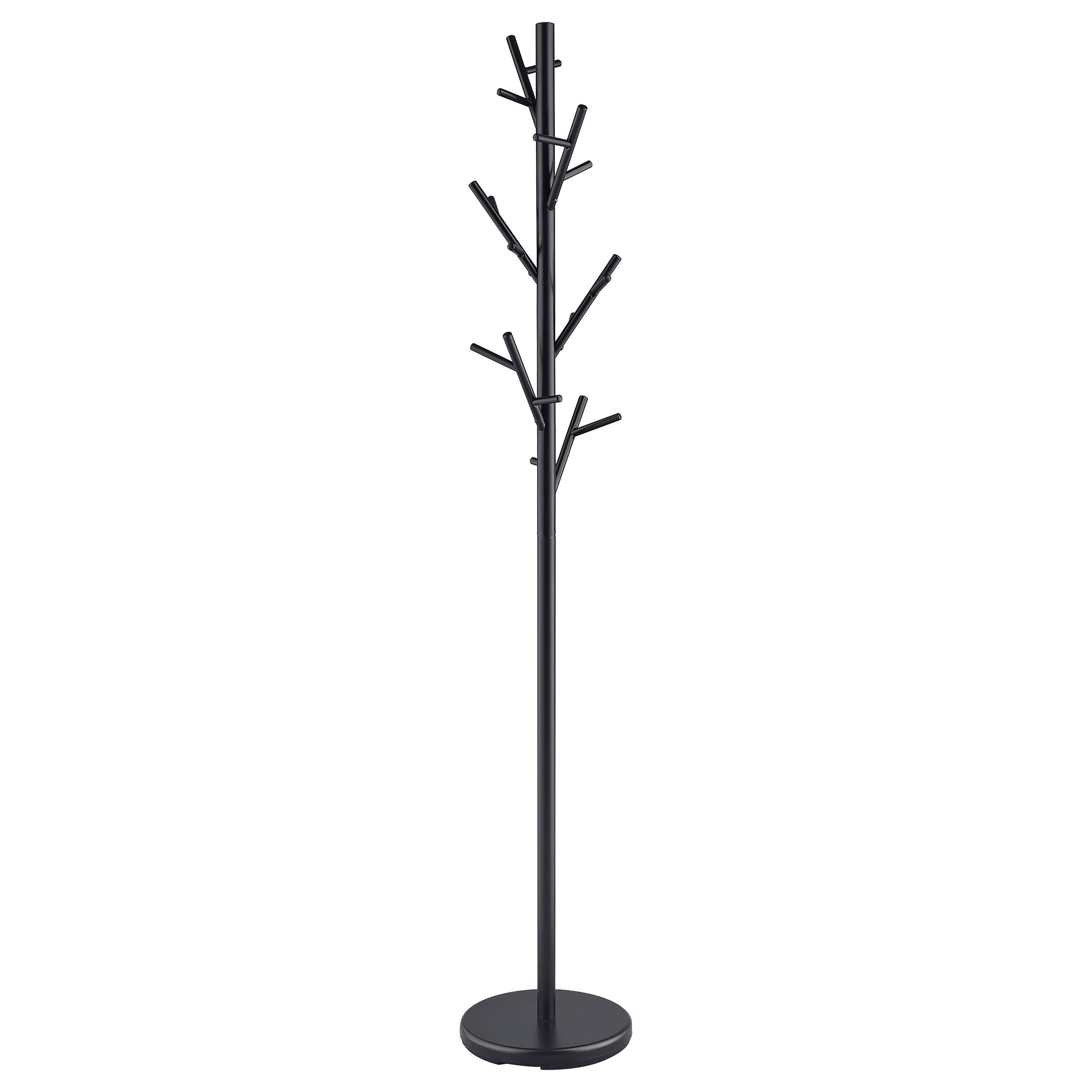 Black Tree Branch Style Coat Rack with 18 Hooks - Steel, 69.25in H - Grand Goldman Shop