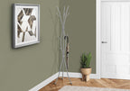 Coat Rack, Hall Tree, Free Standing, 11 Hooks, Entryway, 74'h, Bedroom, Grey Metal, Contemporary, Modern - Grand Goldman Shop