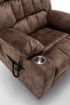 Lift Chair for Big and Tall Person with Inconvenient Legs: High Density Foam Lift Sofa with Heat and Massage, 2 Pockets, 2 Cup Holder, 2 Remote, 2 OKIN Motor - Grand Goldman Shop