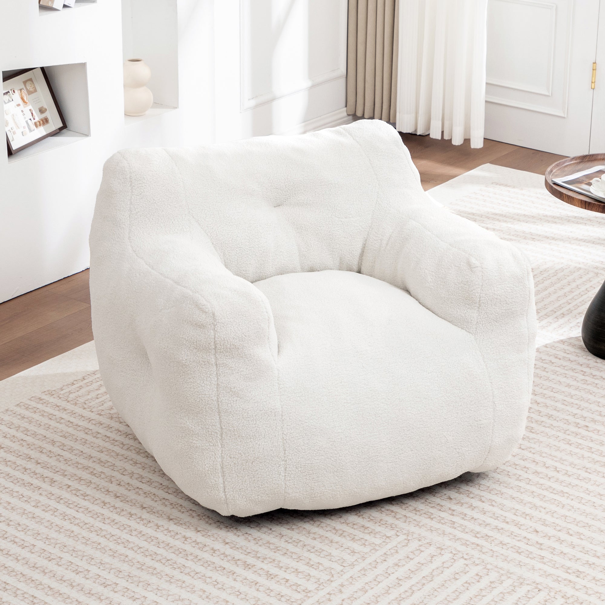 Bean Bag Chair, Bean Bag Sofa Chair with Armrests Stuffed High-Density Foam, Lazy Sofa Comfy Chairs BeanBag Chair for Adults in Living Room,Bedroom Reading - Grand Goldman Shop