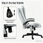 Microfiber Massage Desk Chair,Vibrating Massage Office Chair with Heat with Reclining Backrest | Premium Home Decor - Grand G