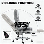 Heated Reclining Chair,Massage Office Chair with Adjustable Height,Footrest - Grand Goldman