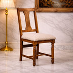 Solid Wood Writing Chair with Turned Legs - Grand Goldman